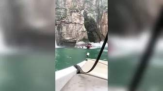 The Cliff Broke And Fell On The Boat