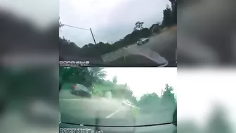 Multiple Vehicles Collide In Malaysia