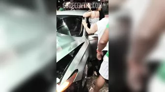 Drunk Driver Runs Over Woman On Sidewalk