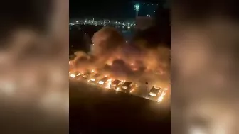 Russian Car Dealership Destroyed By Arson