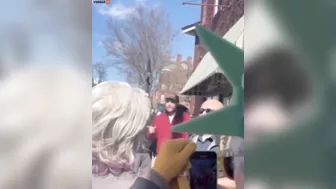 Dirty White Liberal Women Screaming At Vice President JD Vance