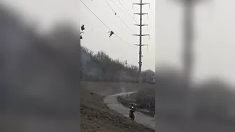 Fisherman's Fishing Rod Smolders After Hitting Ceiling