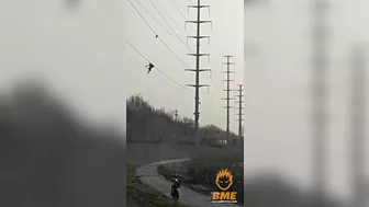 Fisherman's Fishing Rod Smolders After Hitting Ceiling