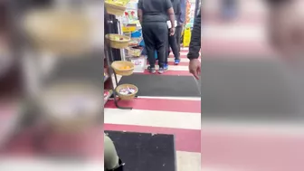 Girl Knocked Down By Big Man In Supermarket