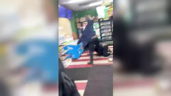 Girl Knocked Down By Big Man In Supermarket