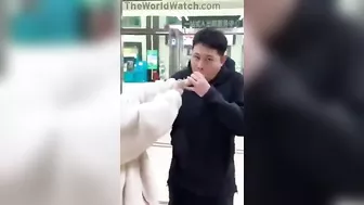 Girl Puts Her Whole Hand Down Boyfriend's Throat