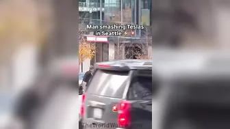 Man Who Smashed Up Tesla Tries To Comfort Second Victim