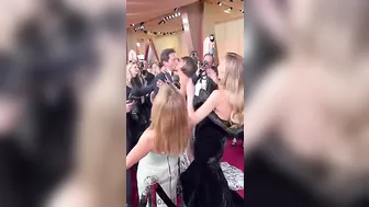 Halle Berry Kisses Adrien Brody As His Wife Looks On