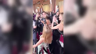 Halle Berry Kisses Adrien Brody As His Wife Looks On