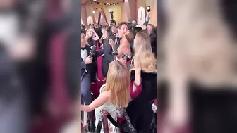 Halle Berry Kisses Adrien Brody As His Wife Looks On