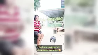 He Tried To Sit On The Stool And Paid For It.