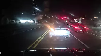 Idiot 1 Turns Left By Jumping Over Traffic In The Middle Lane
