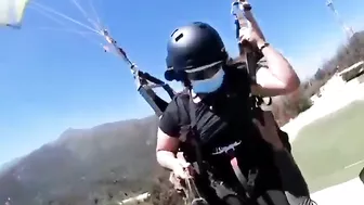 Crazy Video: Teacher Dragged By Paraglider
