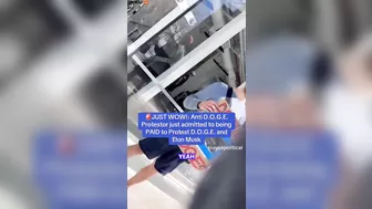 Loser Protesting DOGE Admits He Was Paid To Be There