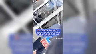 Loser Protesting DOGE Admits He Was Paid To Be There