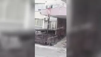 Man Falls From Apartment Window