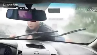 Man Clings To His Ex-wife's Car As She Drives 70 Mph On Highway