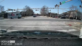 The Mitsubishi Ran Over The Three Cars Behind It, And They All Honked Their Horns