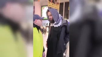 Muslim Woman Spits On German Man After Rabid Husband Threatens Her