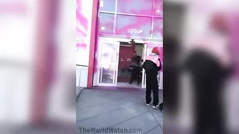 NEWS – Climate Clowns Attack Tesla Store In Montreal, Canada