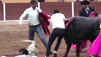 The New Bullfighter Uses A Cruel Megaphone Enema