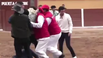 The New Bullfighter Uses A Cruel Megaphone Enema