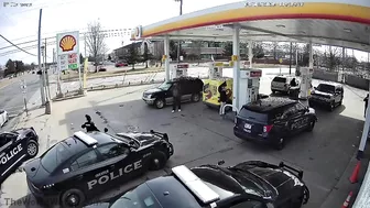 Now You've Done It! Policeman Crushes Policewoman