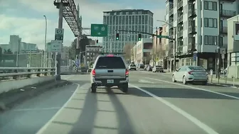 OC Ignored The Dual Turning Lane And Swung All The Way Back. Idiot