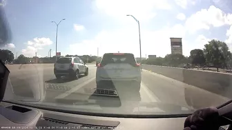 OC Point Parked In Dedicated Ramp Lane. Great Way To Cause An Accident.