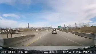 Vehicles Blocking The Entrance And Then Exiting The Highway On Another Ramp