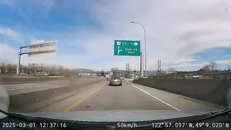 Vehicles Blocking The Entrance And Then Exiting The Highway On Another Ramp