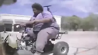 Obese Black Man Arrested In Waukee After Ramming Tesla With ATV