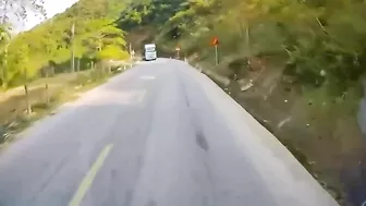 Overtaking A Bus On A Blind Lane Is Never A Good Idea