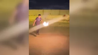 Kicking A Burning Football