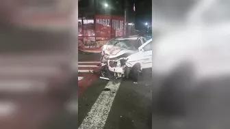 Porsche Driver Collides Head-on With Police Car
