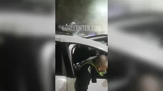 Porsche Driver Collides Head-on With Police Car