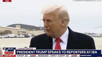 President Trump Hit In The Face By Reporter's Microphone