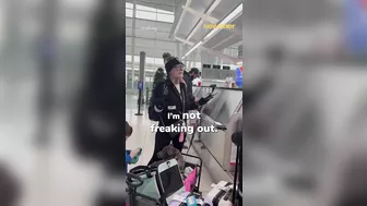 Racist Woman Panics At Airport
