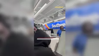 Racist Woman Panics At Airport