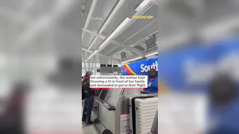 Racist Woman Panics At Airport