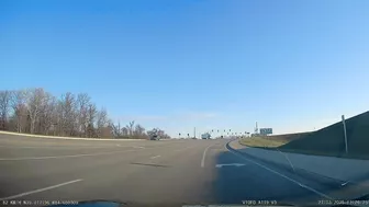 Crossing A 7-8 Lane Intersection On Red At 8am