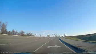 Crossing A 7-8 Lane Intersection On Red At 8am