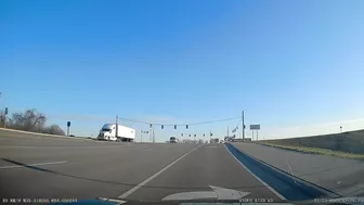 Crossing A 7-8 Lane Intersection On Red At 8am