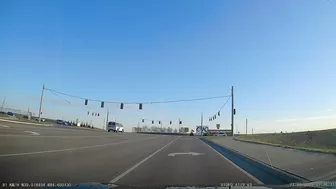 Crossing A 7-8 Lane Intersection On Red At 8am