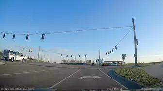 Crossing A 7-8 Lane Intersection On Red At 8am