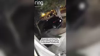 Ring Video Shows Arsonist Setting Car On Fire As He Sets It On Fire Pit