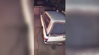 Ring Video Shows Arsonist Setting Car On Fire As He Sets It On Fire Pit