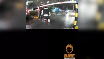 Scooter Rider Handles Getting Run Over Like A Boss