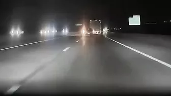 The Semi Truck Kept Trying To Turn Left Into Our Lane.