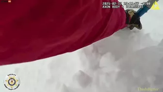 Snowmobiler Buried By Avalanche Rescued From Snow By Rescuers - V